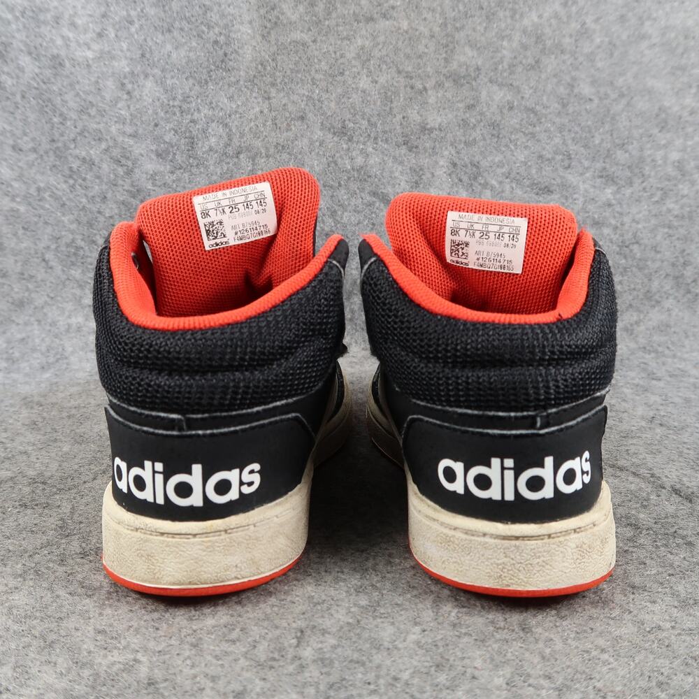 Adidas Shoes Toddler 8K Sneakers Mid Casual Hook N Loop Easy On Kids Black Red - Picture 5 of 14
